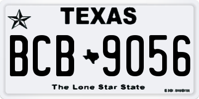 TX license plate BCB9056