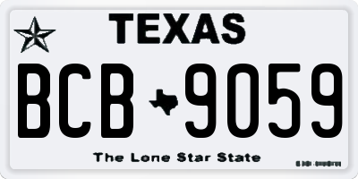 TX license plate BCB9059