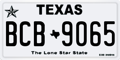TX license plate BCB9065