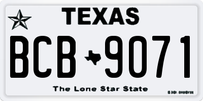 TX license plate BCB9071