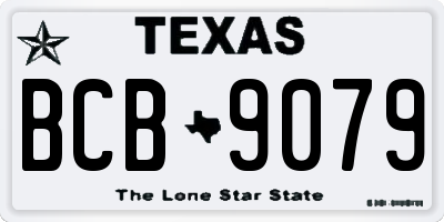 TX license plate BCB9079