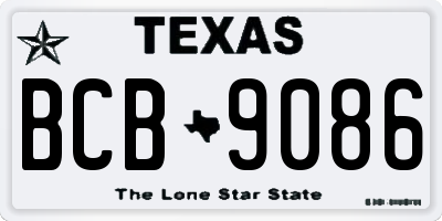TX license plate BCB9086