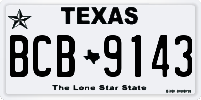 TX license plate BCB9143