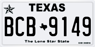 TX license plate BCB9149