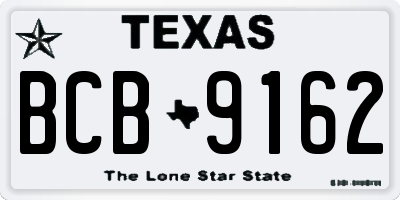 TX license plate BCB9162