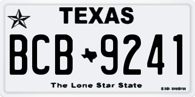 TX license plate BCB9241