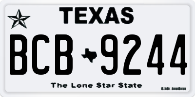 TX license plate BCB9244