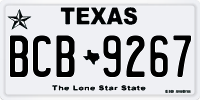 TX license plate BCB9267
