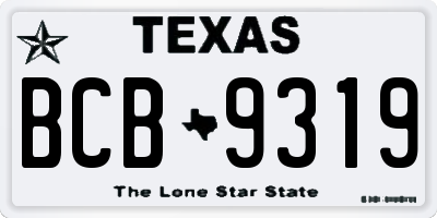 TX license plate BCB9319