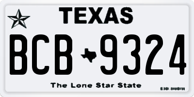 TX license plate BCB9324