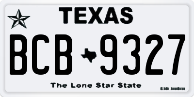 TX license plate BCB9327