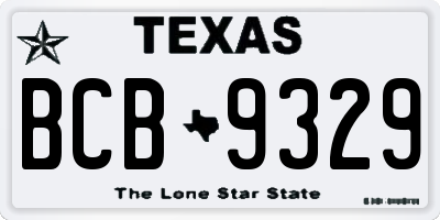 TX license plate BCB9329