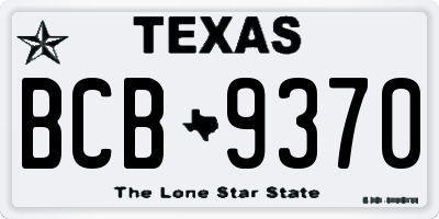 TX license plate BCB9370