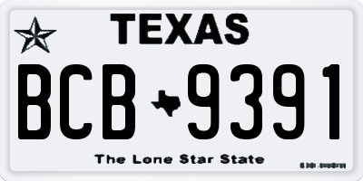 TX license plate BCB9391