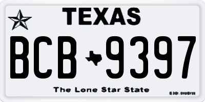 TX license plate BCB9397