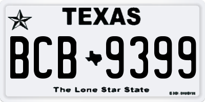 TX license plate BCB9399
