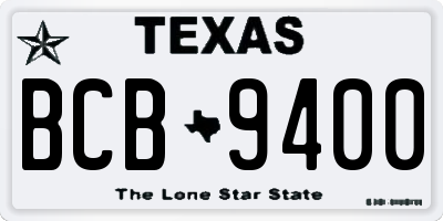 TX license plate BCB9400