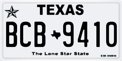 TX license plate BCB9410