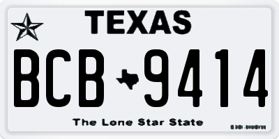 TX license plate BCB9414