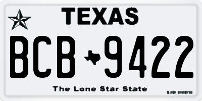 TX license plate BCB9422