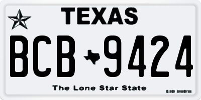 TX license plate BCB9424