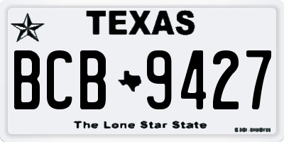TX license plate BCB9427