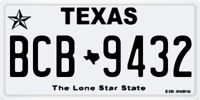 TX license plate BCB9432