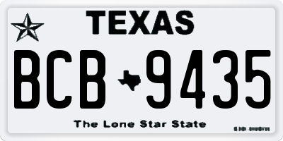 TX license plate BCB9435