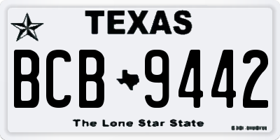 TX license plate BCB9442
