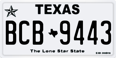 TX license plate BCB9443
