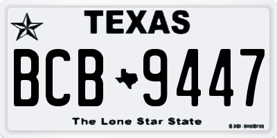 TX license plate BCB9447