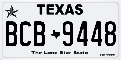 TX license plate BCB9448