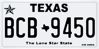 TX license plate BCB9450