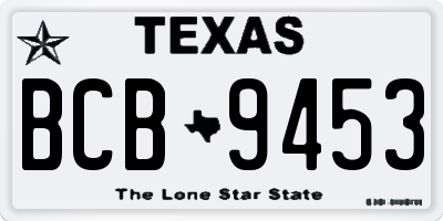 TX license plate BCB9453