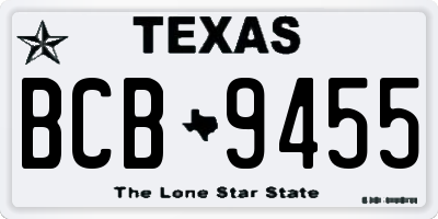 TX license plate BCB9455