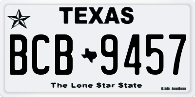 TX license plate BCB9457
