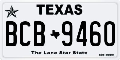 TX license plate BCB9460
