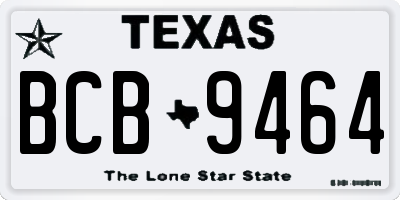 TX license plate BCB9464
