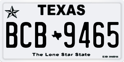TX license plate BCB9465