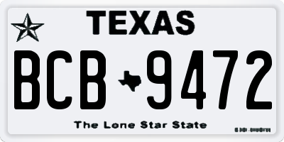 TX license plate BCB9472