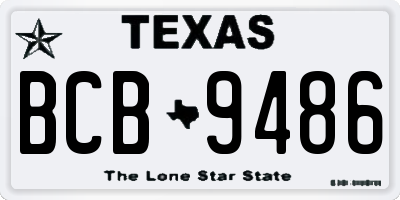 TX license plate BCB9486