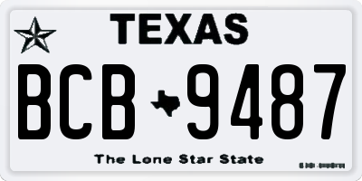 TX license plate BCB9487