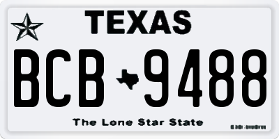 TX license plate BCB9488