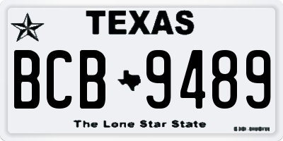 TX license plate BCB9489