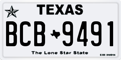 TX license plate BCB9491