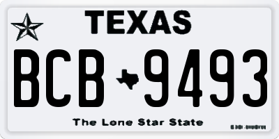 TX license plate BCB9493