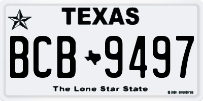 TX license plate BCB9497