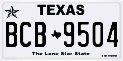 TX license plate BCB9504