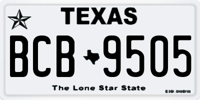 TX license plate BCB9505
