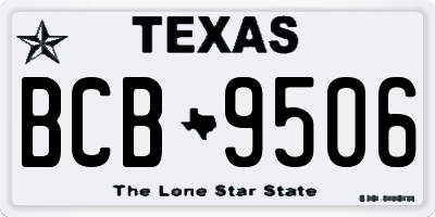 TX license plate BCB9506